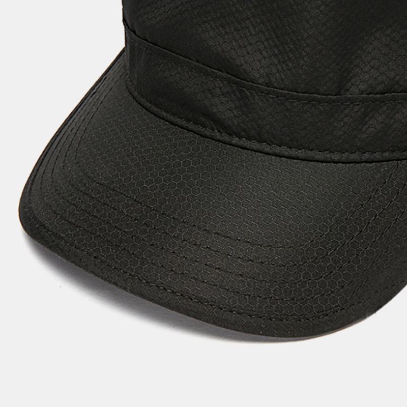 Heren Cadet Army Caps Effen Sneldrogend Ademend Outdoor Casual Zonnescherm Flat Top Hat