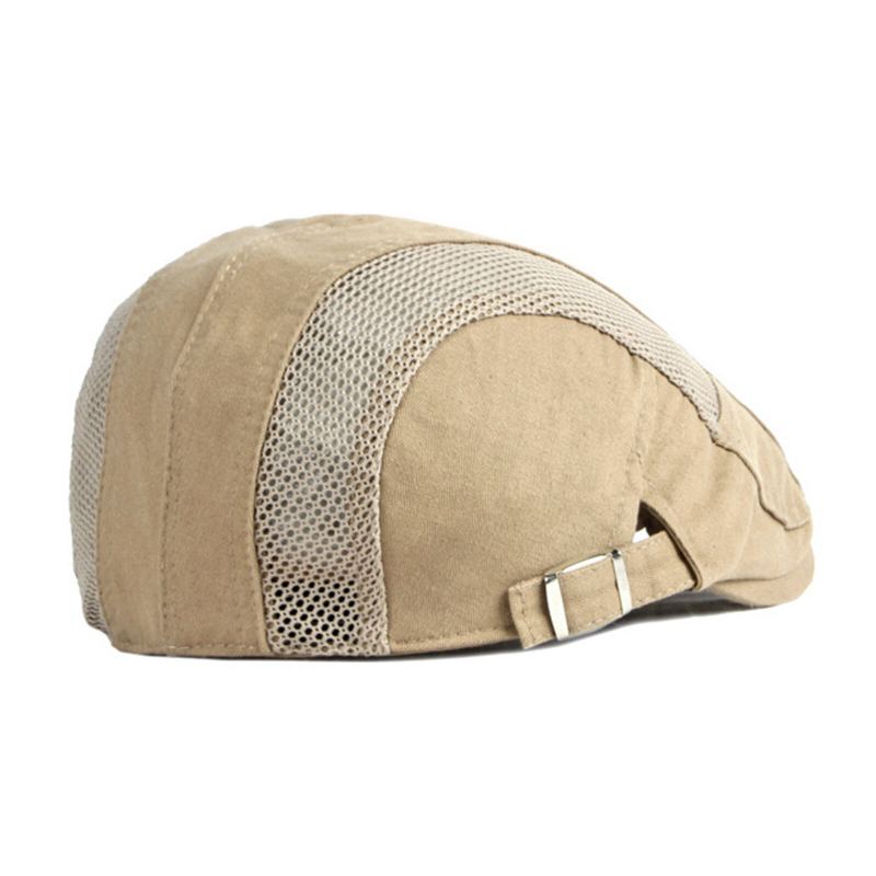 Heren Katoen Ademend Schaduw Korte Rand Casual Retro Edgy Hoed Baret Platte Cap