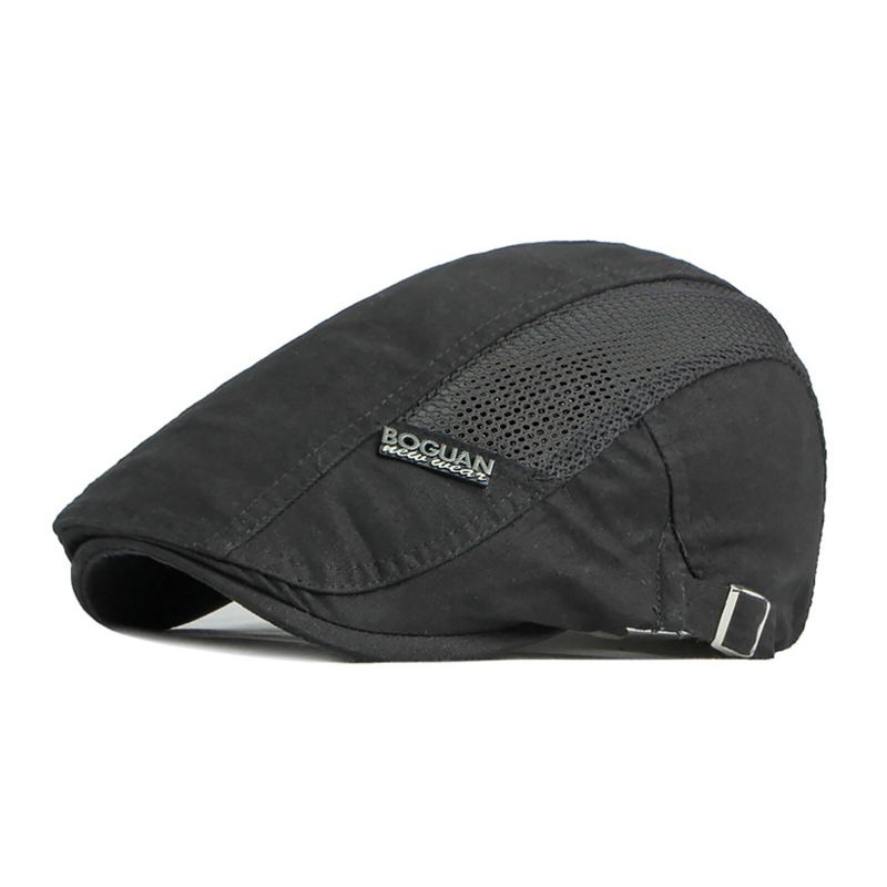 Heren Katoen Ademend Schaduw Korte Rand Casual Retro Edgy Hoed Baret Platte Cap