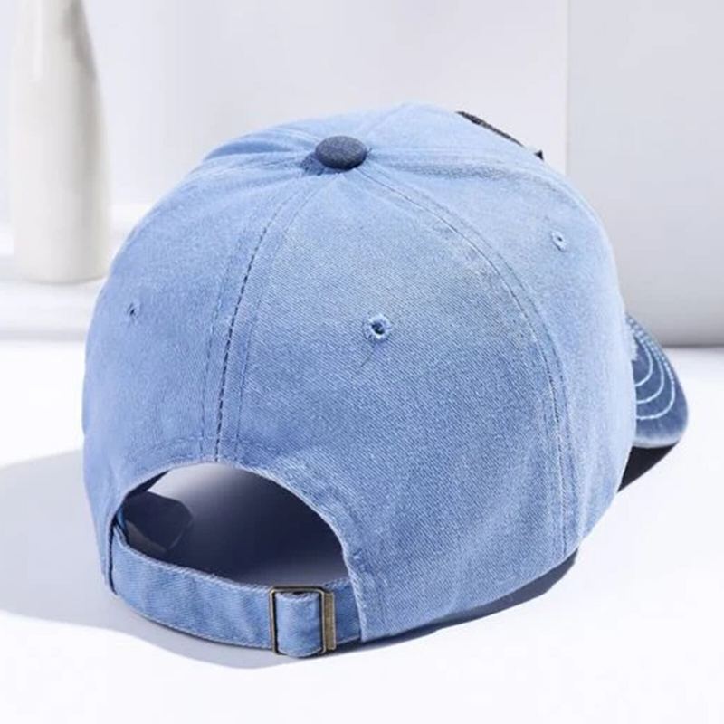 Heren Katoen Beschadigd Geborsteld Nostalgische Stiksels Outdoor Verstelbare Zonnescherm Baseball Cap