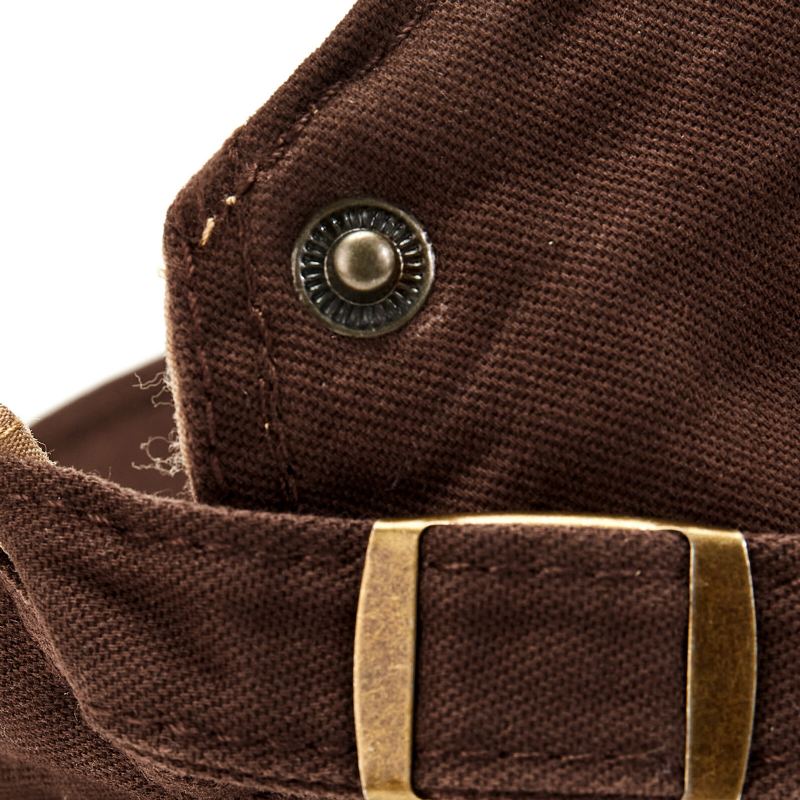 Heren Katoen Stiksels Zonnescherm Korte Rand Outdoor Leisure Retro Patchwork Hoed Baret Platte Cap