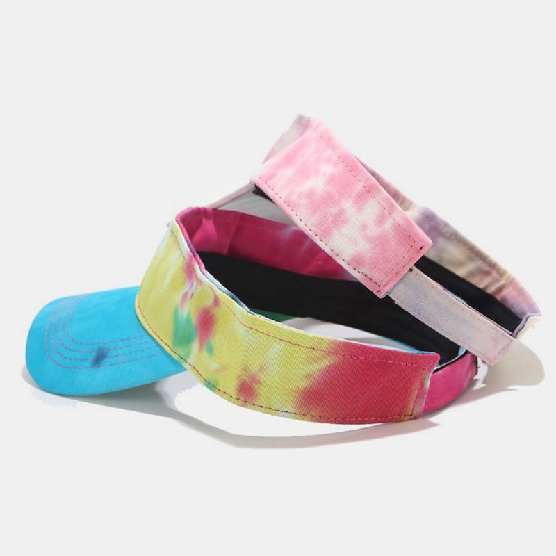Kleur Tie-dye Lege Hoge Hoed Outdoor Zonnehoed