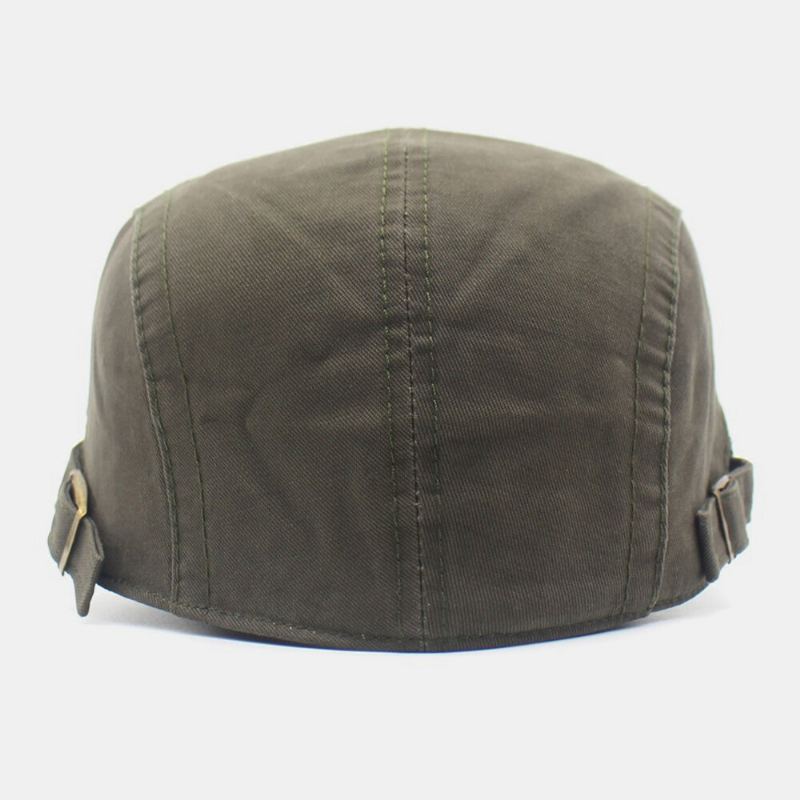 Mannen Katoen Brief Borduurwerk Mesh Ademend Verstelbare Platte Hoed Baret Hoed Forward Hat