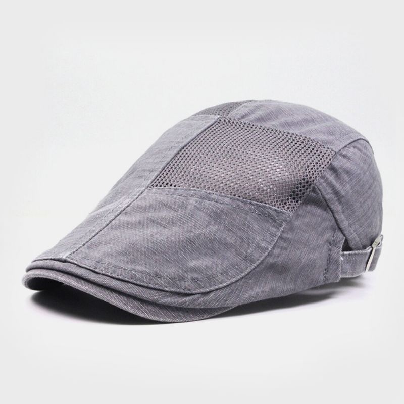 Mannen Katoen Mesh Ademend Outdoor Casual Zonnescherm Baret Cap Platte Hoed Forward Hoed Schilder Hoed