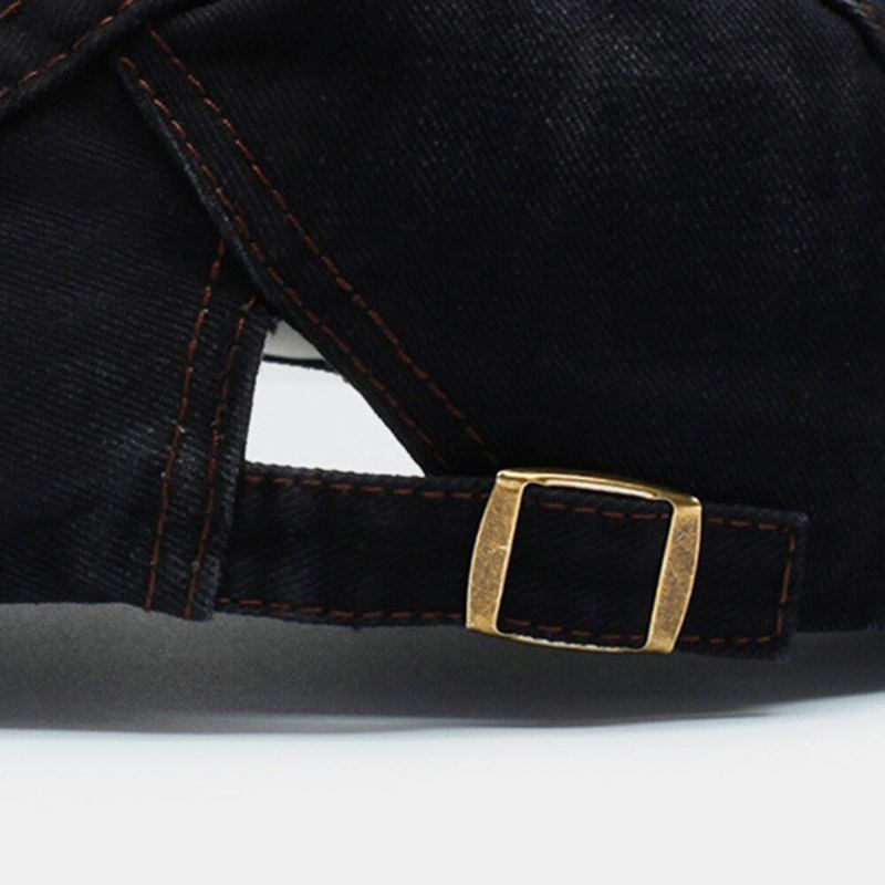 Mannen Katoen Patchwork Retro Zonnebrandcrème Zonnescherm Baret Cap Forward Cap Platte Hoed