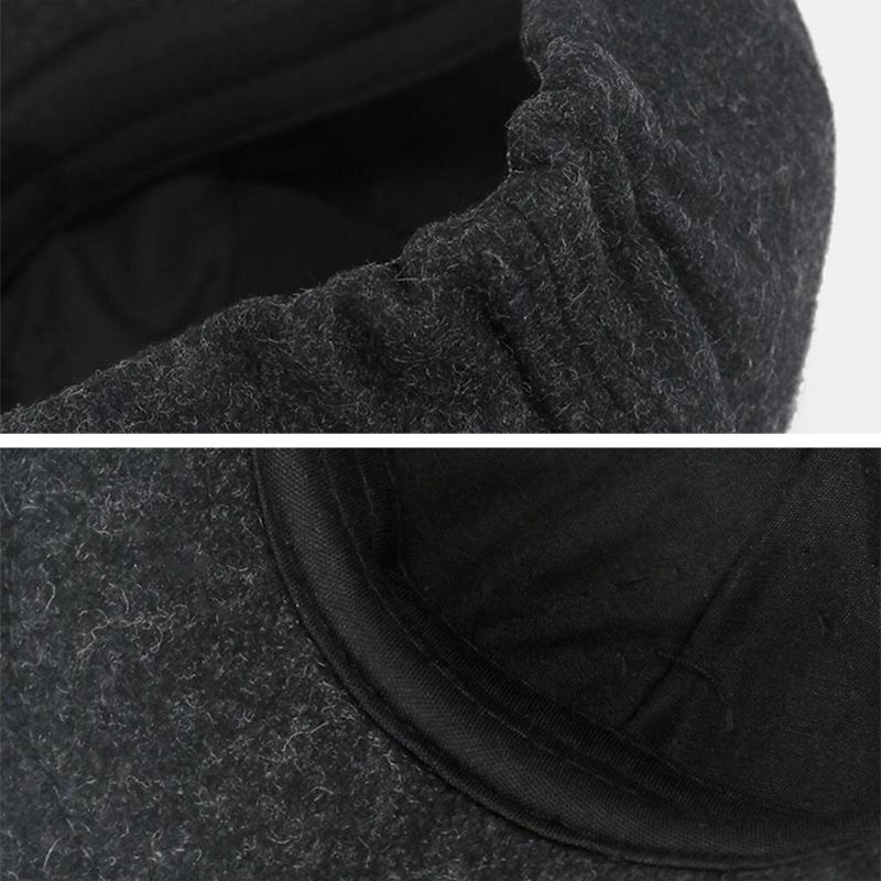 Mannen Krantenverkoper Hoeden Britse Retro Winter Wollen Warmte 8 Panel Achthoekige Hoed Schilder Hoed