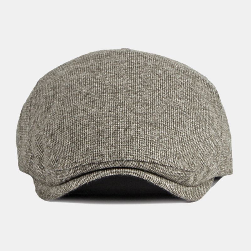 Mannen Krantenverkoper Hoeden Herfst Winter Dikker Warmte Wilde Vlakte Britse Baret Platte Cap