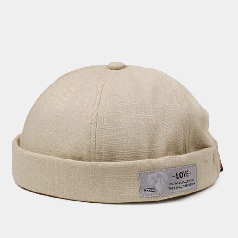 Mannen Unisex Zomer Brief Patroon Side Patch Straat Hiphop Verhuurder Hoed Mode Verstelbare Zonnebrandcrème Meloen Cap Beanie Skull Cap