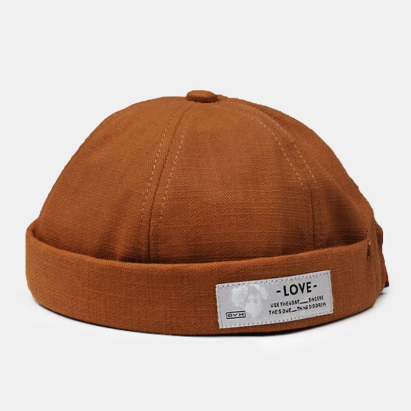 Mannen Unisex Zomer Brief Patroon Side Patch Straat Hiphop Verhuurder Hoed Mode Verstelbare Zonnebrandcrème Meloen Cap Beanie Skull Cap