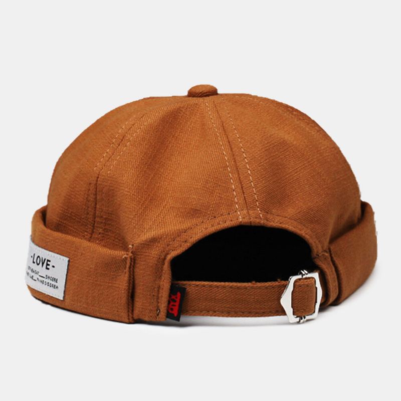 Mannen Unisex Zomer Brief Patroon Side Patch Straat Hiphop Verhuurder Hoed Mode Verstelbare Zonnebrandcrème Meloen Cap Beanie Skull Cap