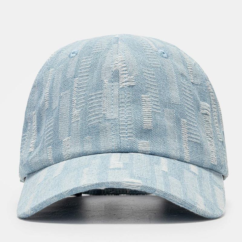 Unisex Gewassen Denim Gat Verstelbare Retro Zonnescherm Baseballcap