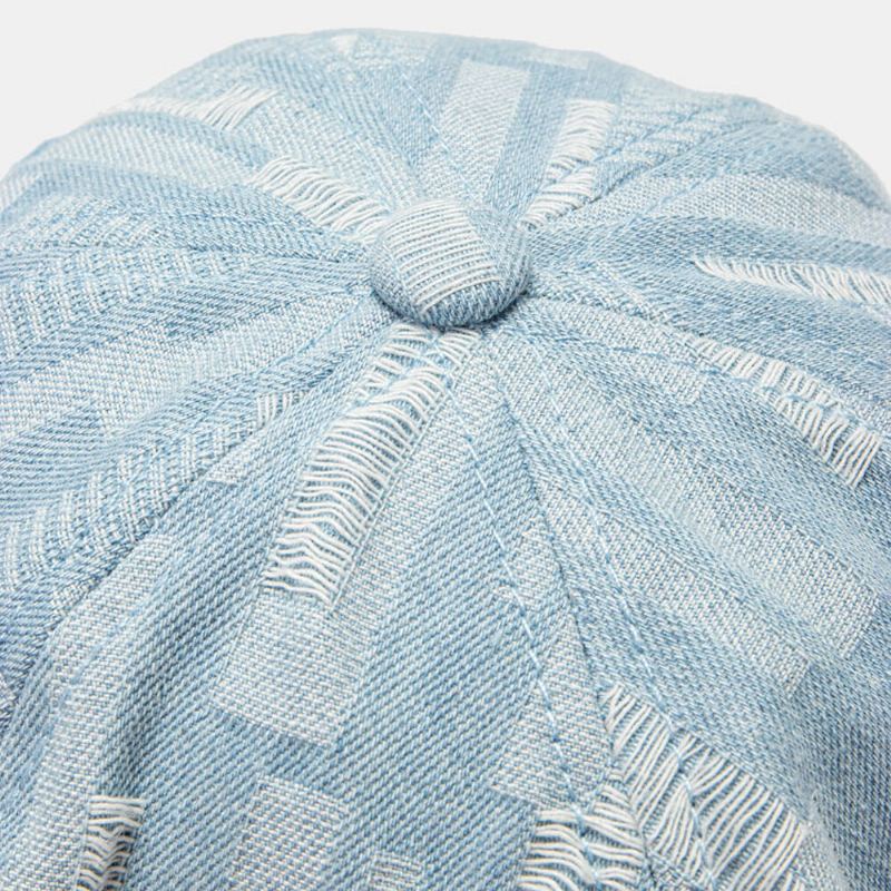 Unisex Gewassen Denim Gat Verstelbare Retro Zonnescherm Baseballcap