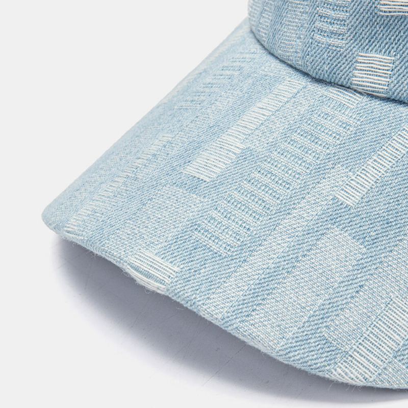 Unisex Gewassen Denim Gat Verstelbare Retro Zonnescherm Baseballcap