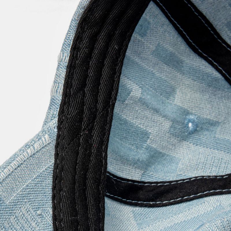 Unisex Gewassen Denim Gat Verstelbare Retro Zonnescherm Baseballcap