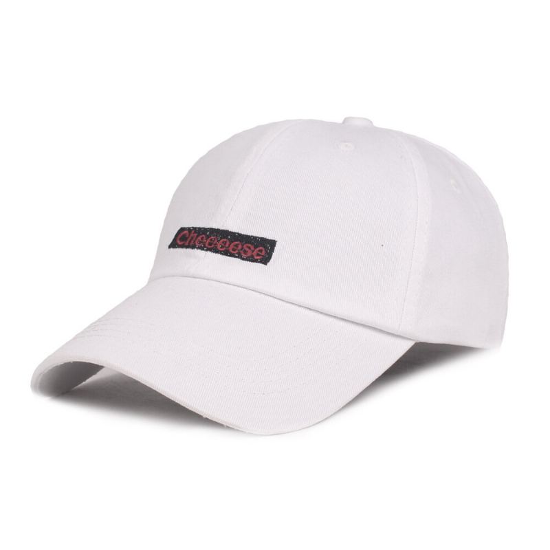 Unisex Katoen Cheesese Geborduurde Zonnescherm Baseball Cap Outdoor Leisure Zonnehoed