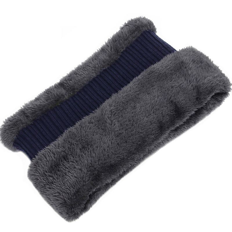 Unisex Katoen Outdoor Warm Pluche Winter Sjaals Gebreide Hoeden Platte Hoeden