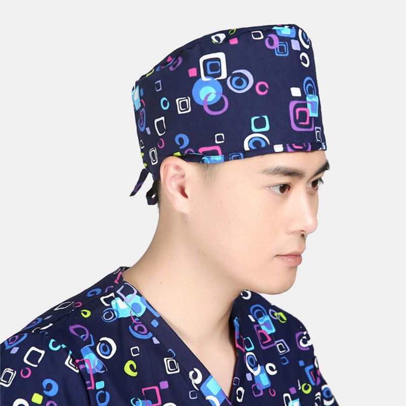Vrouwen Print Katoen Chirurgische Cap Dokter Verpleegkundige Band Kapsel Hoed Tandheelkundige Werk Cap Beanie