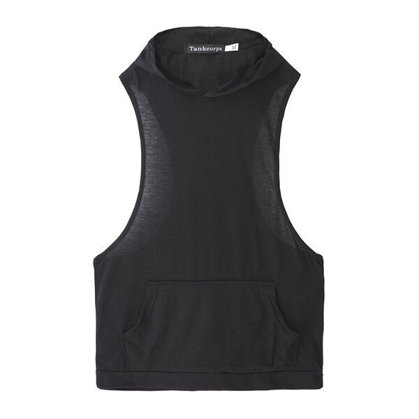 Stijlvol Mouwloos Los Fitnessvest Voor Heren Met Capuchon