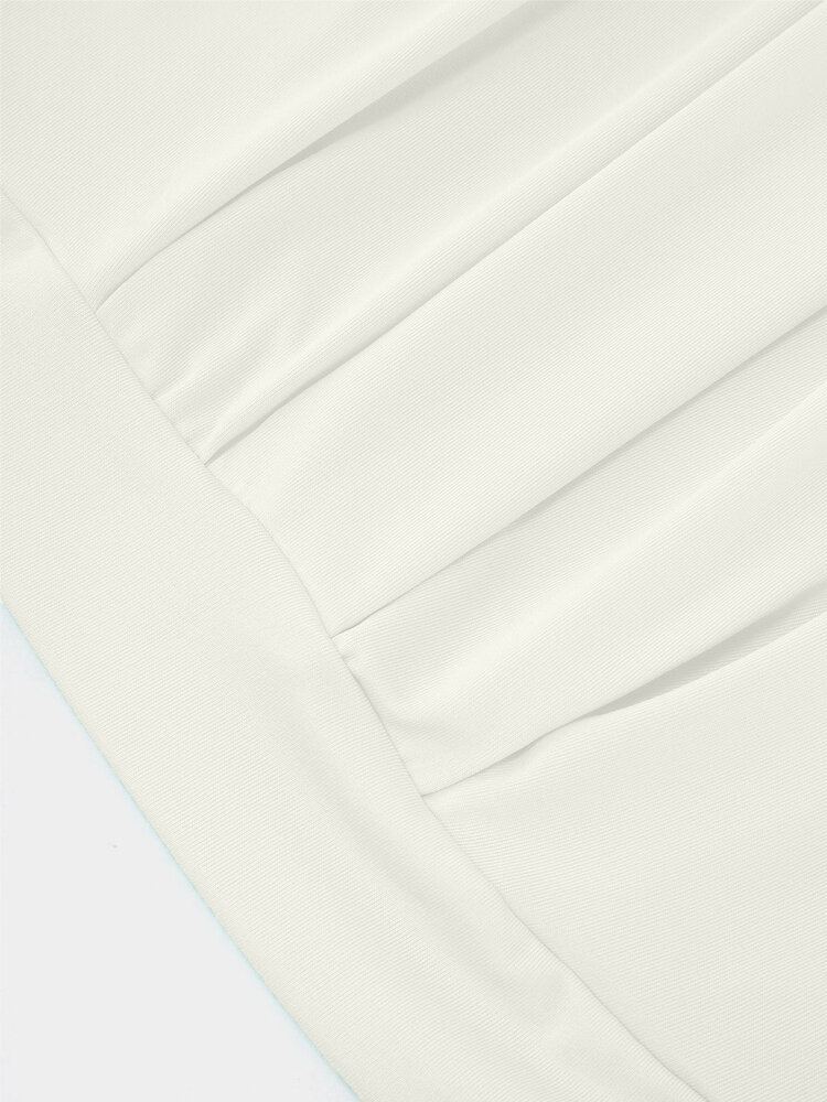 Zomer Witte Effen Kleur Strapless Mouwloze Casual Tube Tanktop