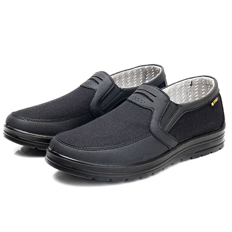 Heren Ademende Antislip Comfortabele Zachte Bodem Oude Peking Casual Doek Schoenen