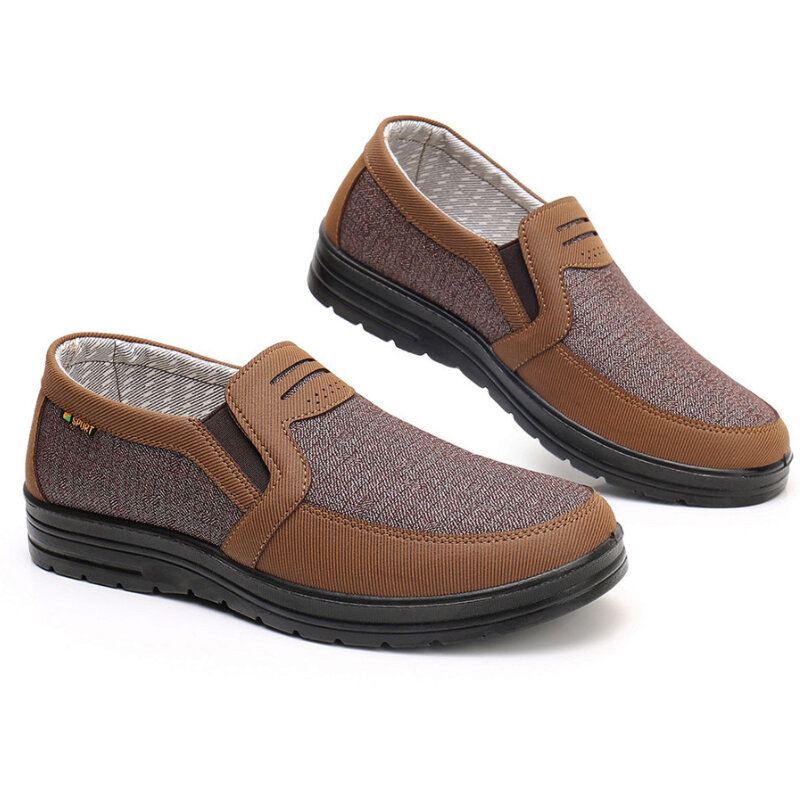 Heren Ademende Antislip Comfortabele Zachte Bodem Oude Peking Casual Doek Schoenen