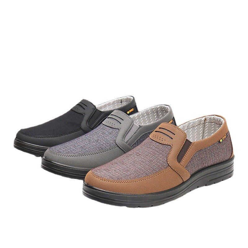Heren Ademende Antislip Comfortabele Zachte Bodem Oude Peking Casual Doek Schoenen
