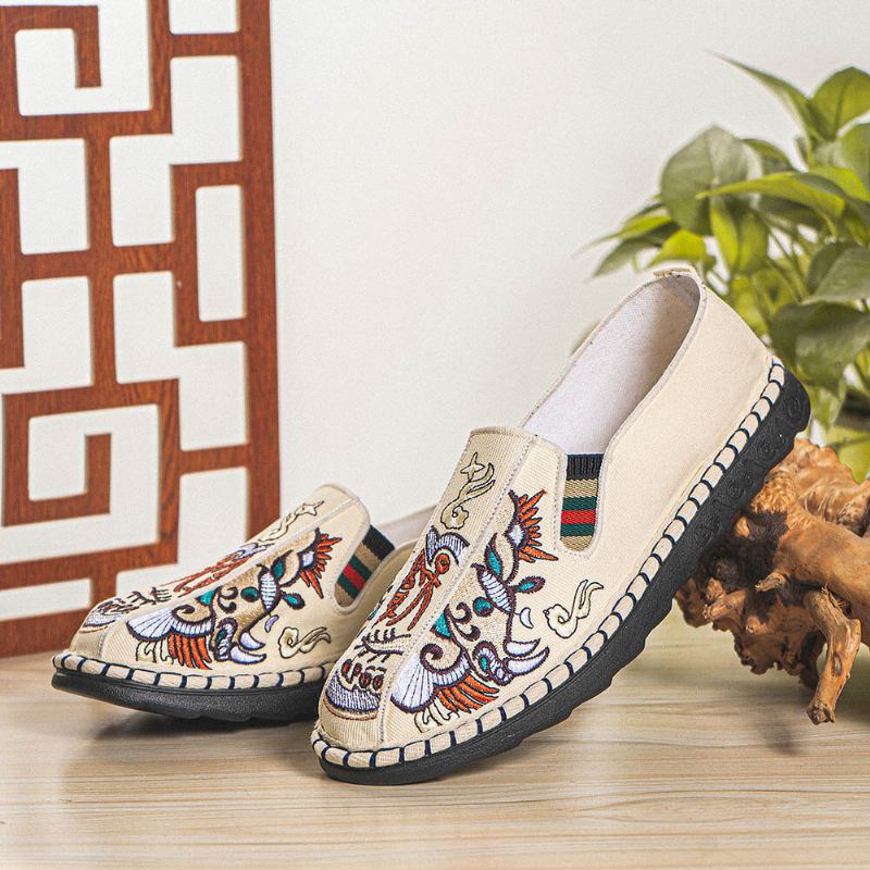 Heren Canvas Ademende Antislip Zachte Bodem Comfortabele Casual Linnen Schoenen