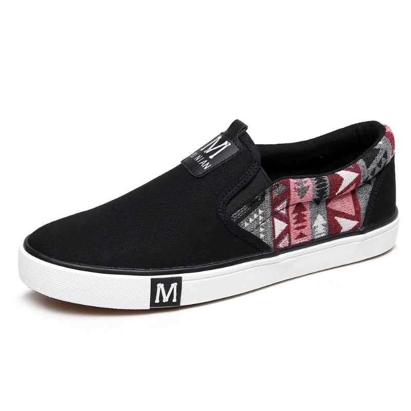 Heren Canvas Ademende Slip On Non Slip Soft Casual Court Shoes