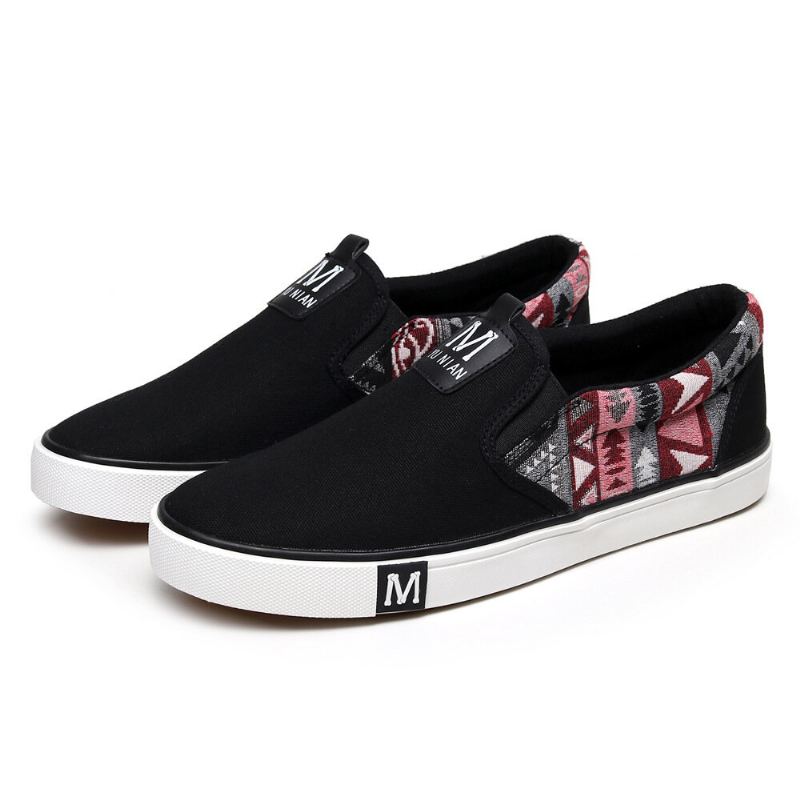 Heren Canvas Ademende Slip On Non Slip Soft Casual Court Shoes