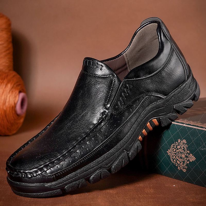 Mannen Echt Leer Antislip Zachte Zool Comfortabele Outdoor Wandelschoenen