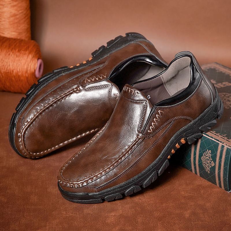 Mannen Echt Leer Antislip Zachte Zool Comfortabele Outdoor Wandelschoenen