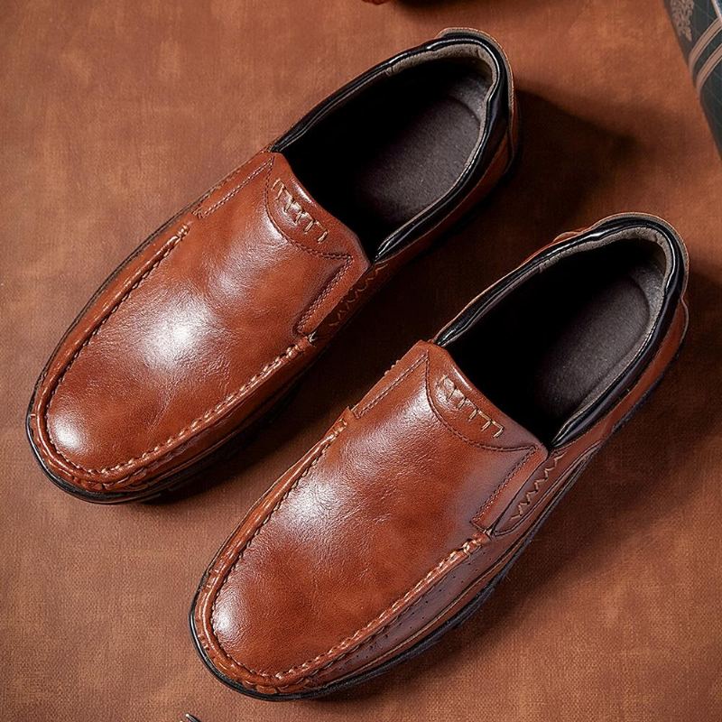 Mannen Echt Leer Antislip Zachte Zool Comfortabele Outdoor Wandelschoenen