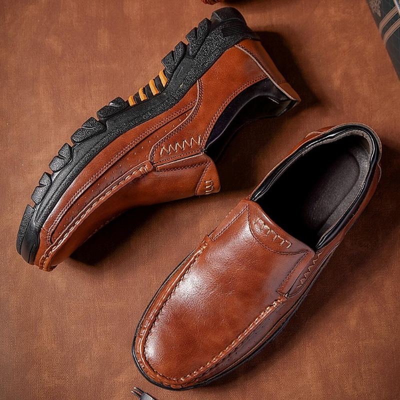 Mannen Echt Leer Antislip Zachte Zool Comfortabele Outdoor Wandelschoenen