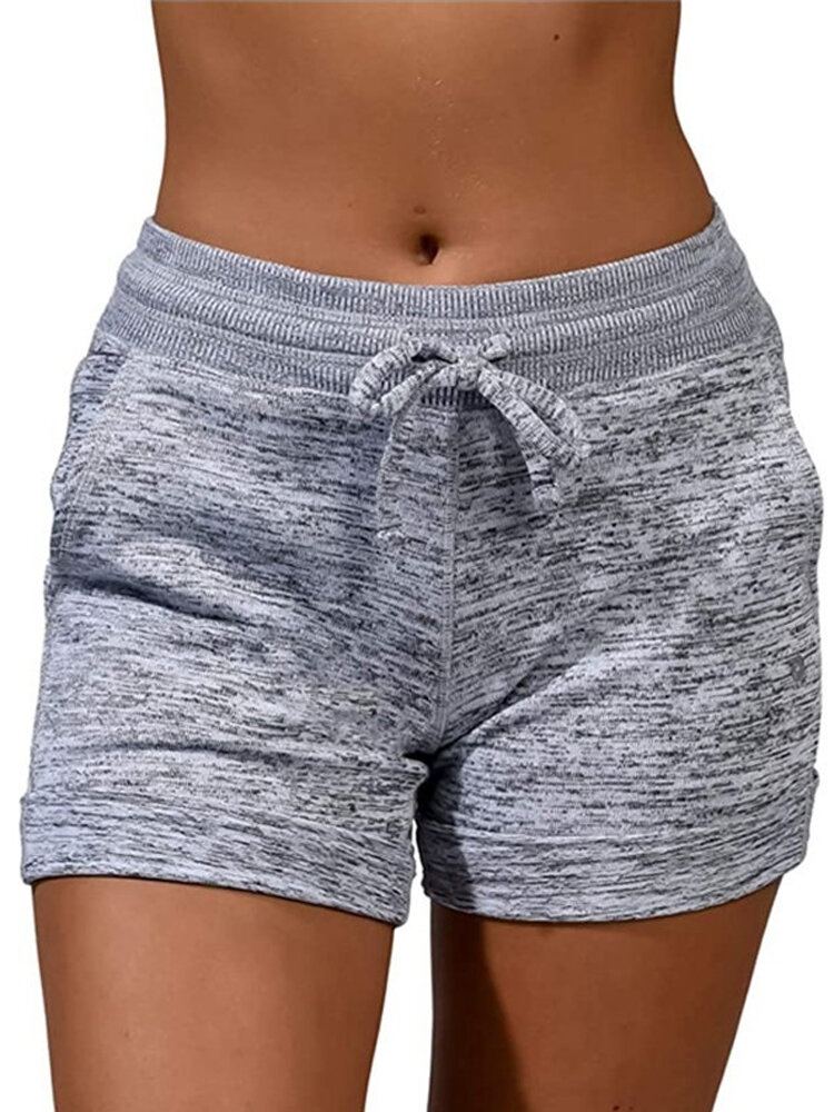 Dames Casual Elastische Taille Fietsbroek Zomer Sport Shorts