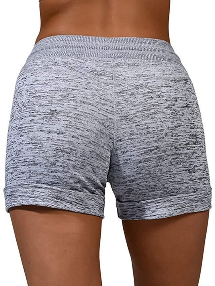 Dames Casual Elastische Taille Fietsbroek Zomer Sport Shorts