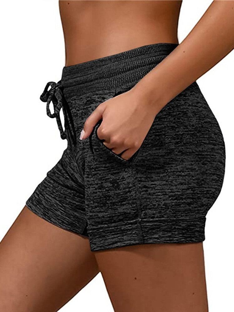 Dames Casual Elastische Taille Fietsbroek Zomer Sport Shorts