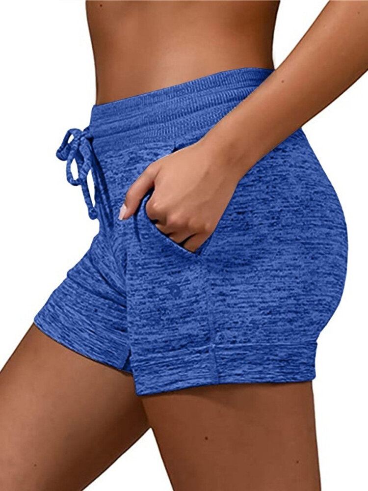 Dames Casual Elastische Taille Fietsbroek Zomer Sport Shorts