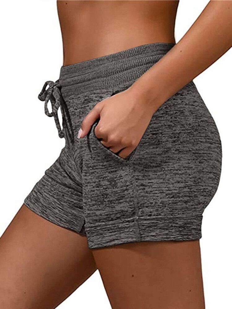 Dames Casual Elastische Taille Fietsbroek Zomer Sport Shorts