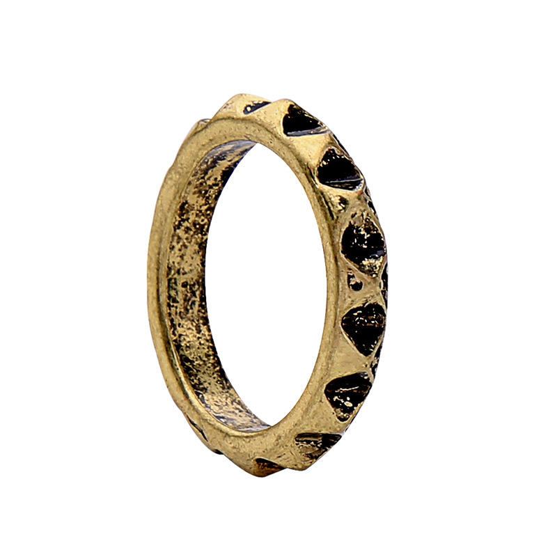 Dubbellaagse Strass-vingerring Afrikaanse Bronzen Vrouwenring Voor Cadeau!