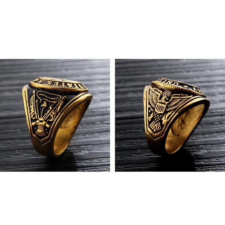 Persoonlijkheid Retro Slab Eagle Titanium Stalen Ring