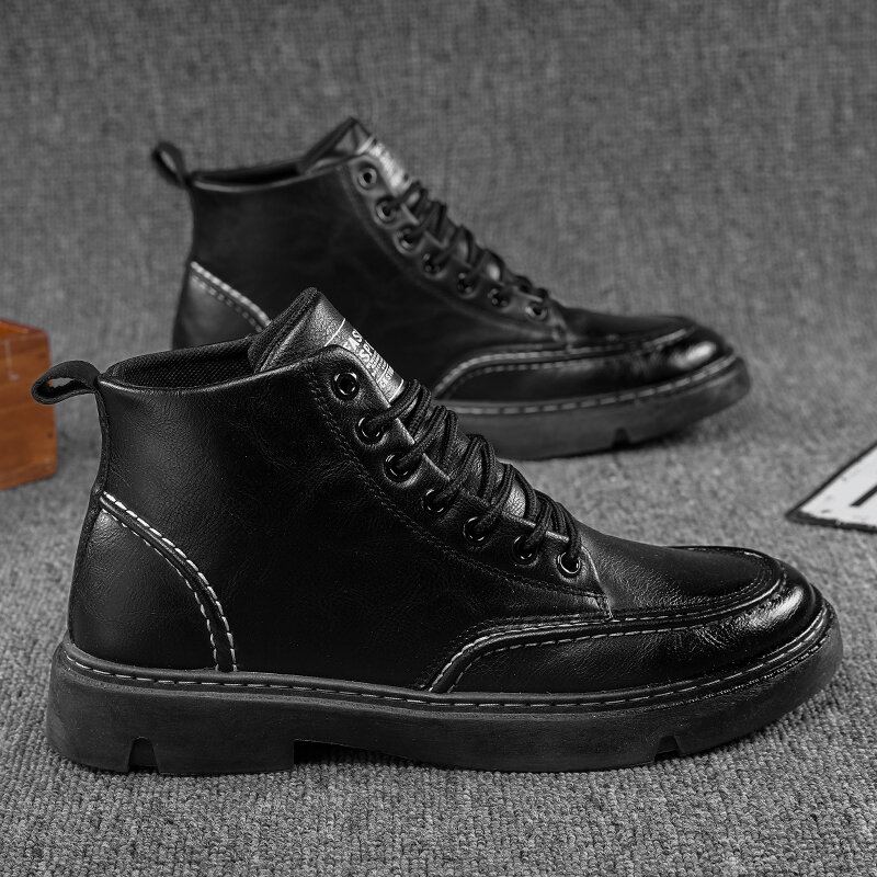 Heren Retro Casual Antislip Veterschoenen Met Veters