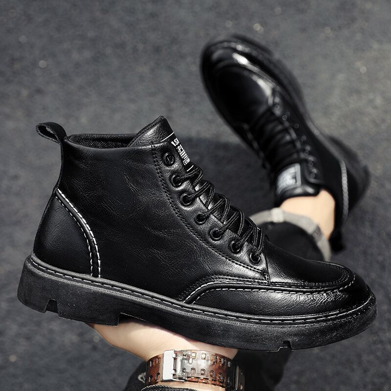 Heren Retro Casual Antislip Veterschoenen Met Veters