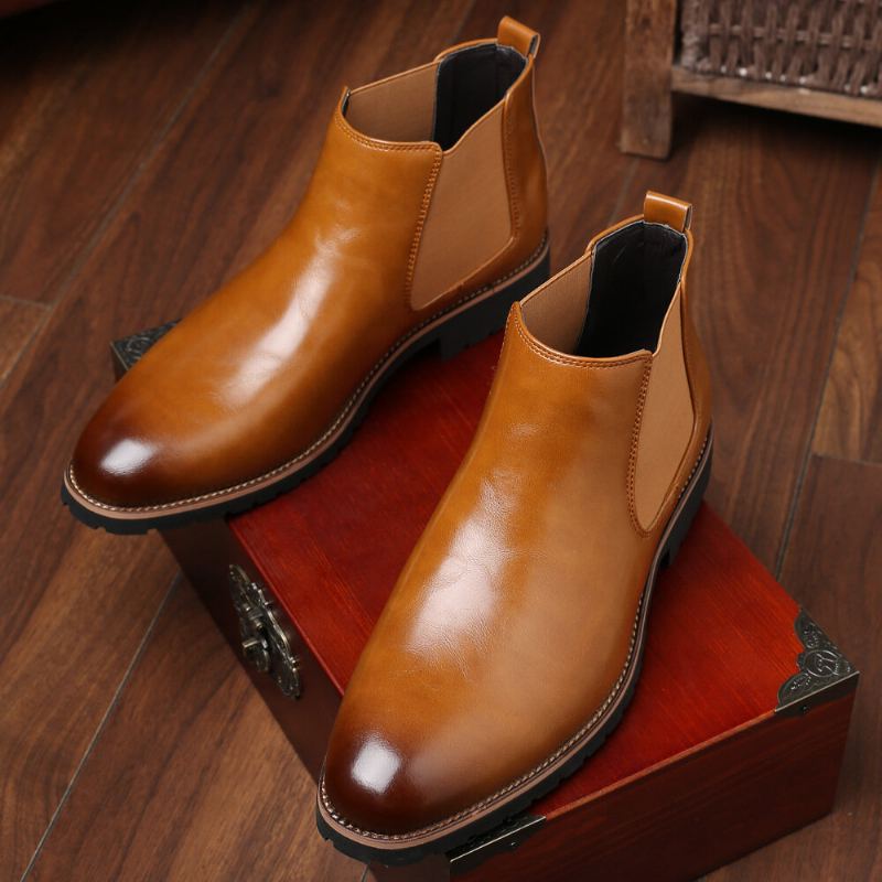 Heren Soft Sole Antislip Elastische Band Casual Chelsea Boots Martin Boots