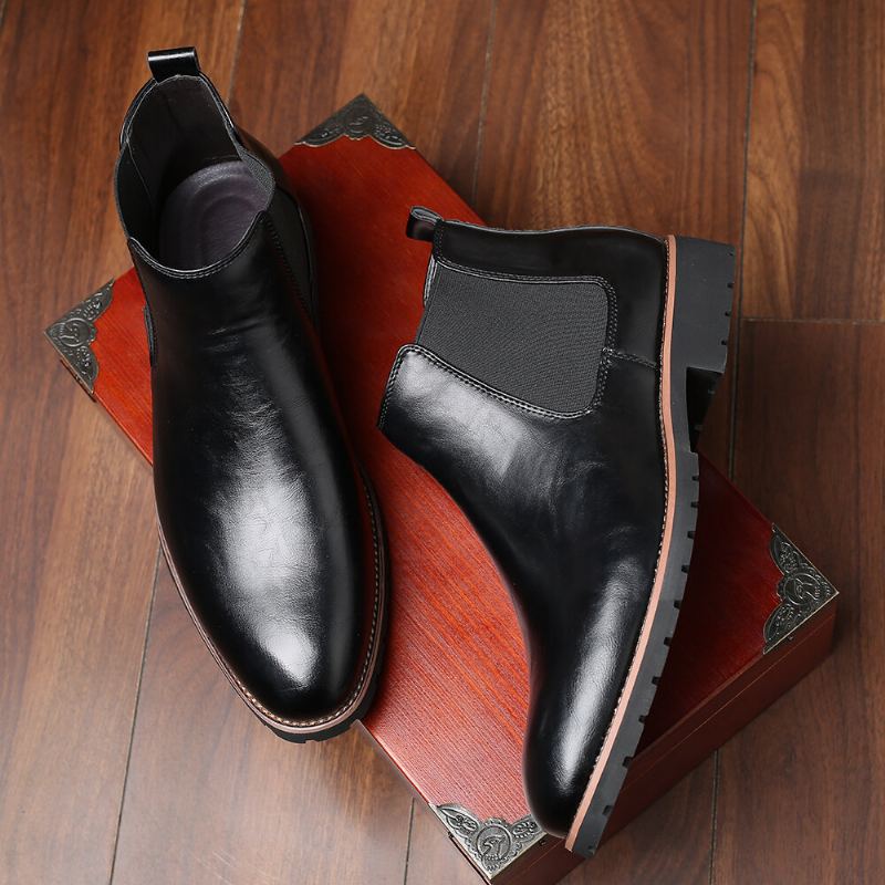 Heren Soft Sole Antislip Elastische Band Casual Chelsea Boots Martin Boots