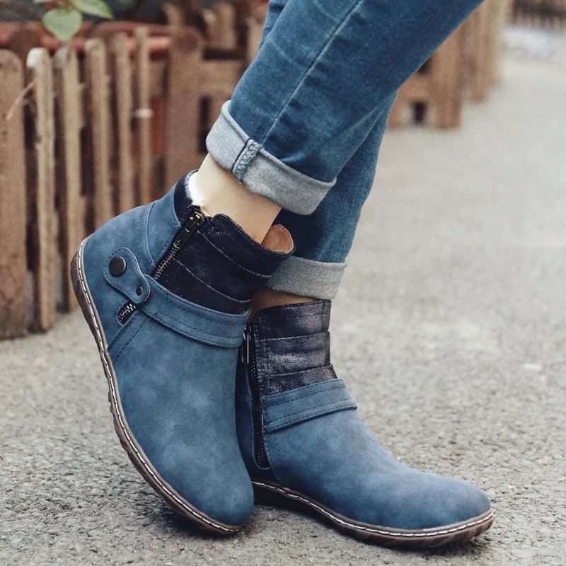 Stiksels Antislip Pluche Voering Warme Casual Enkel Korte Laarzen