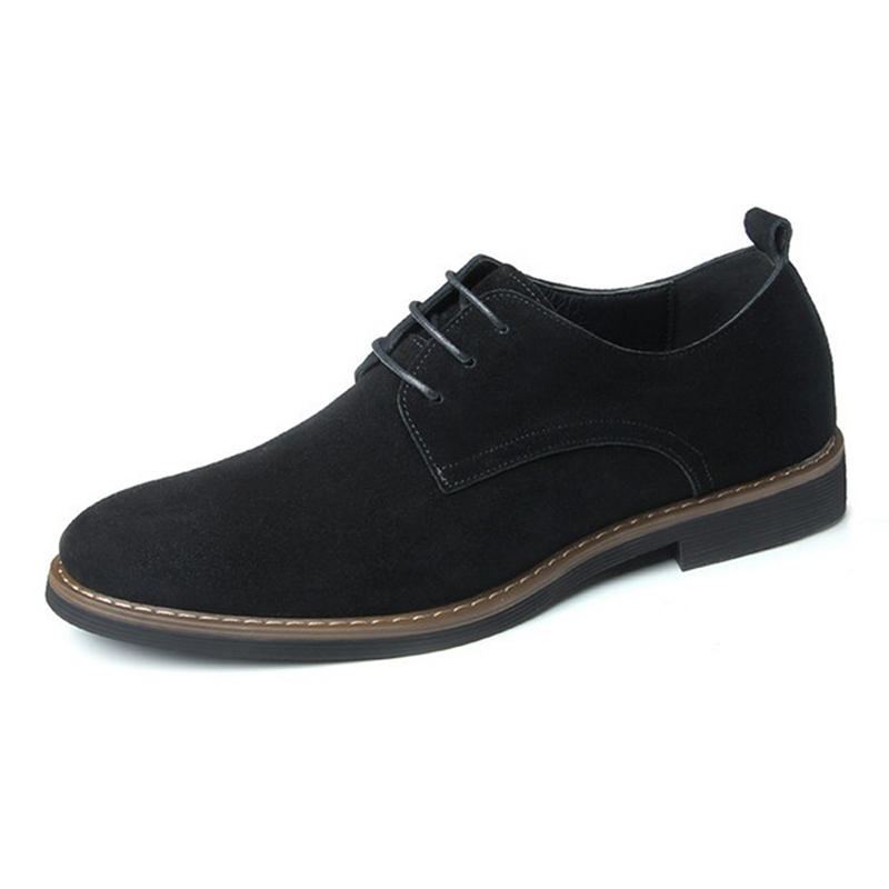 Casual Soft Suede Business Office Oxfords Met Spitse Neus