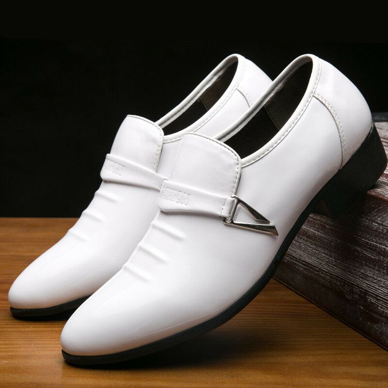 Heren Lakleer Metalen Decoratie Comfortabele Zakelijke Formele Schoenen