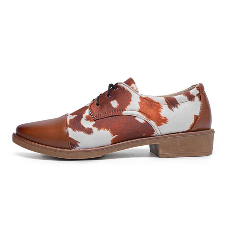 Heren Microfiber Lederen Patroon Kruiden Lace Up Business Dress Shoes
