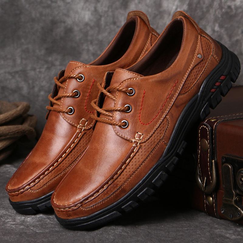 Zachte Pure Kleur Lederen Casual Zakelijke Kantoor Oxfords