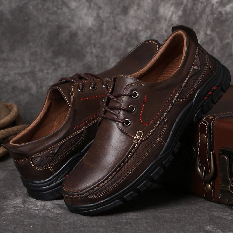 Zachte Pure Kleur Lederen Casual Zakelijke Kantoor Oxfords
